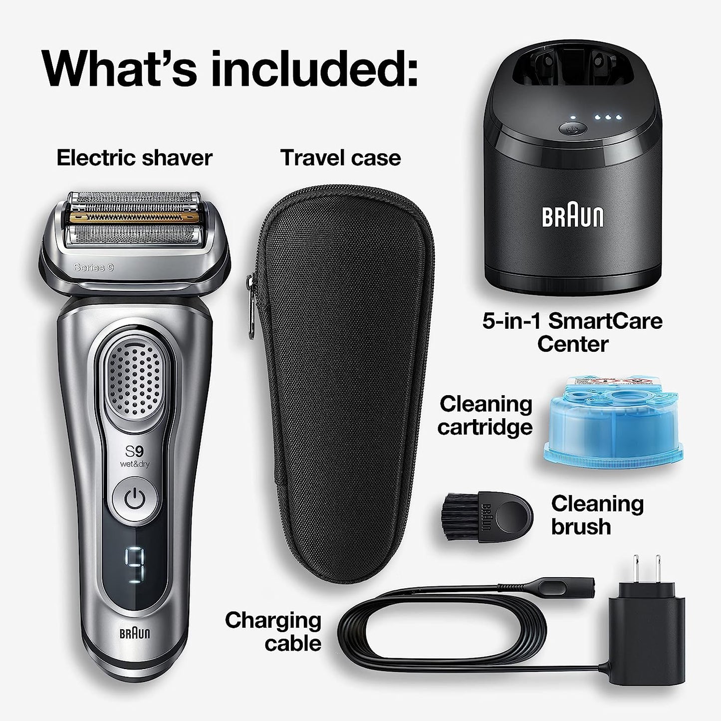 Series 9 9370Cc Rechargeable Wet & Dry Men'S Electric Shaver with Clean & Charge Station