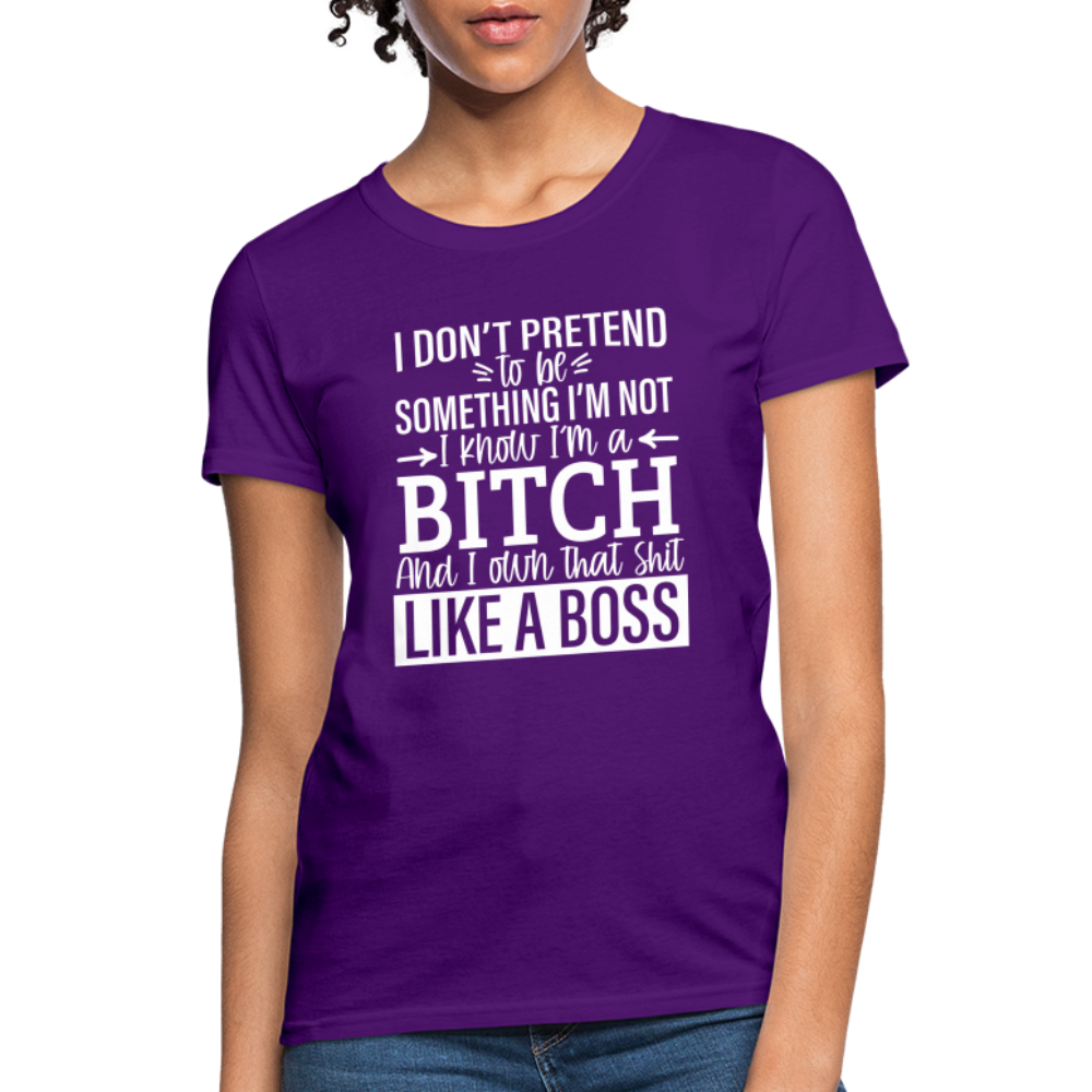 I'm a B*TCH and I Own that SH*T Girls Shirt - purple