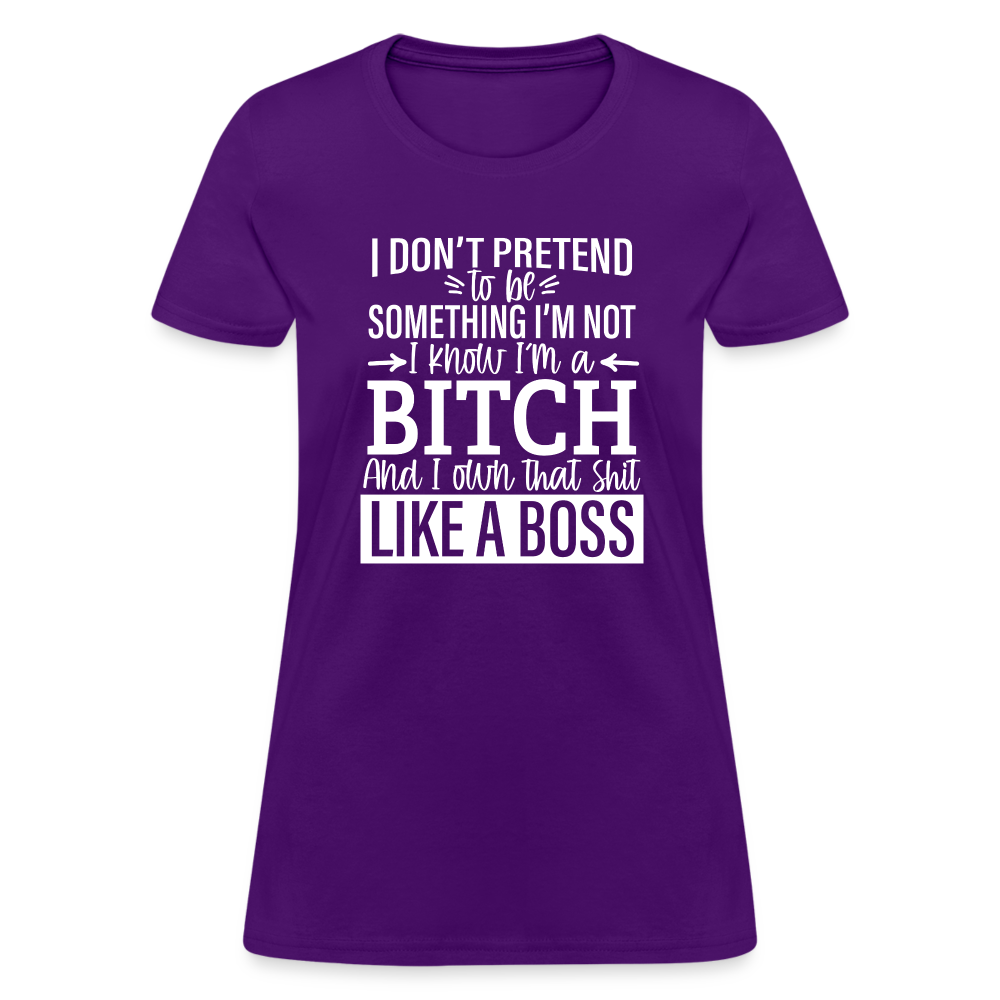 I'm a B*TCH and I Own that SH*T Girls Shirt - purple