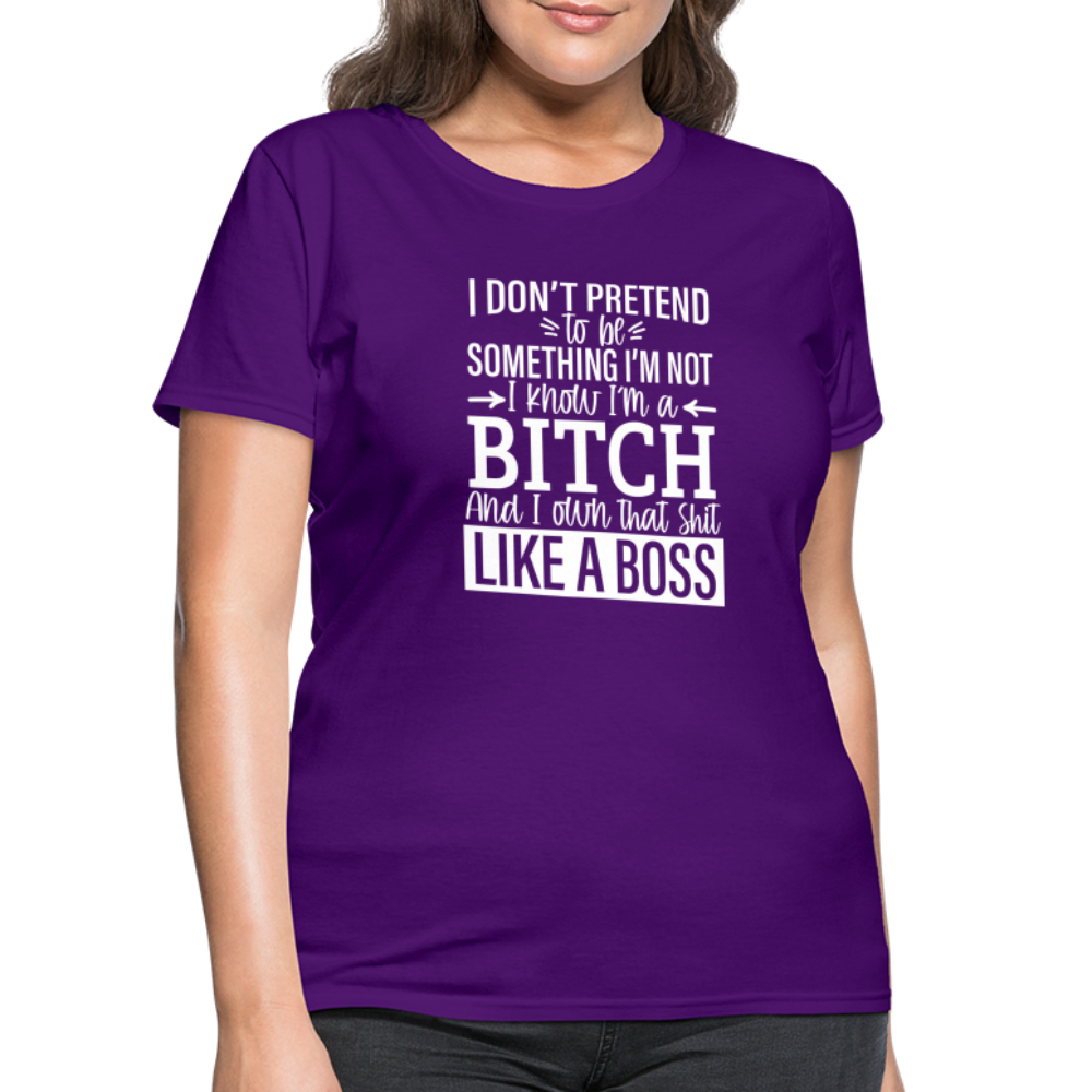 I'm a B*TCH and I Own that SH*T Girls Shirt - purple