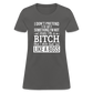 I'm a B*TCH and I Own that SH*T Girls Shirt - charcoal